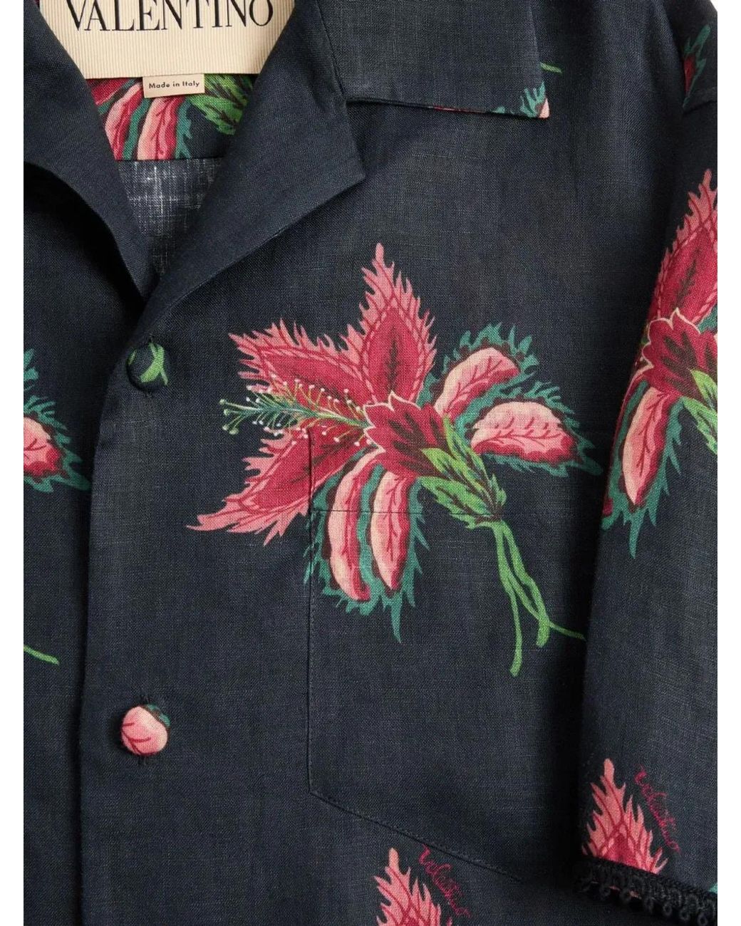 Valentino Blue Linen Shirt for men