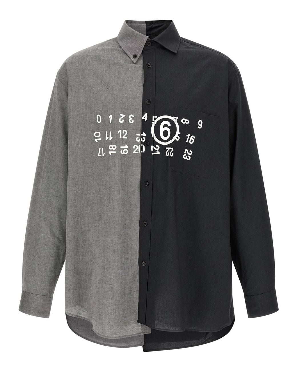 MM6 by Maison Margiela Gray 'Numeric Signature Mm6' Shirt for men