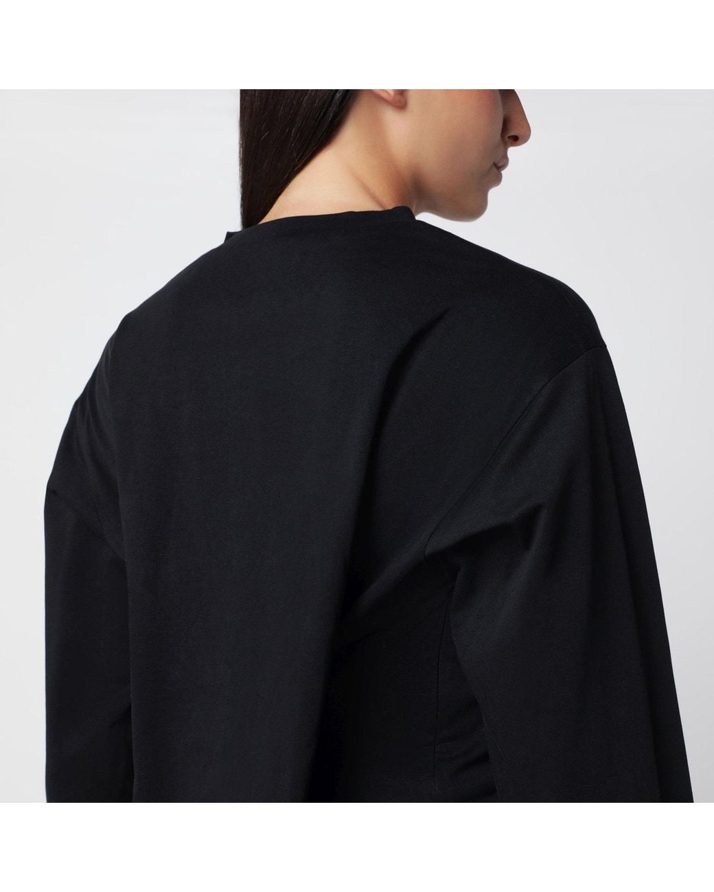 Aliita Black Cotton Mini Dress