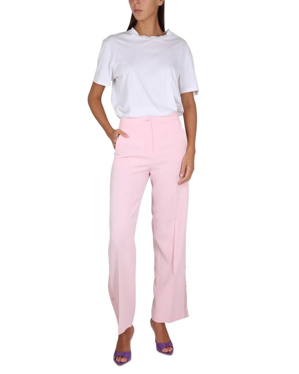 Boutique Moschino Pink Pants With Buttons
