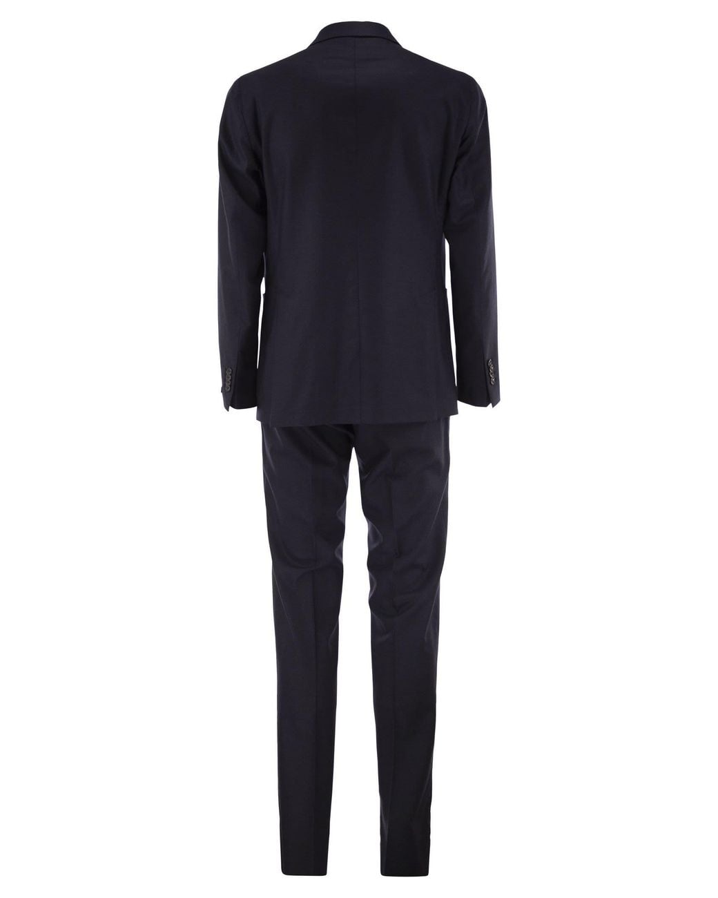 Tagliatore Blue Virgin Wool And Cashmere Stretch Double-Breasted Suit for men