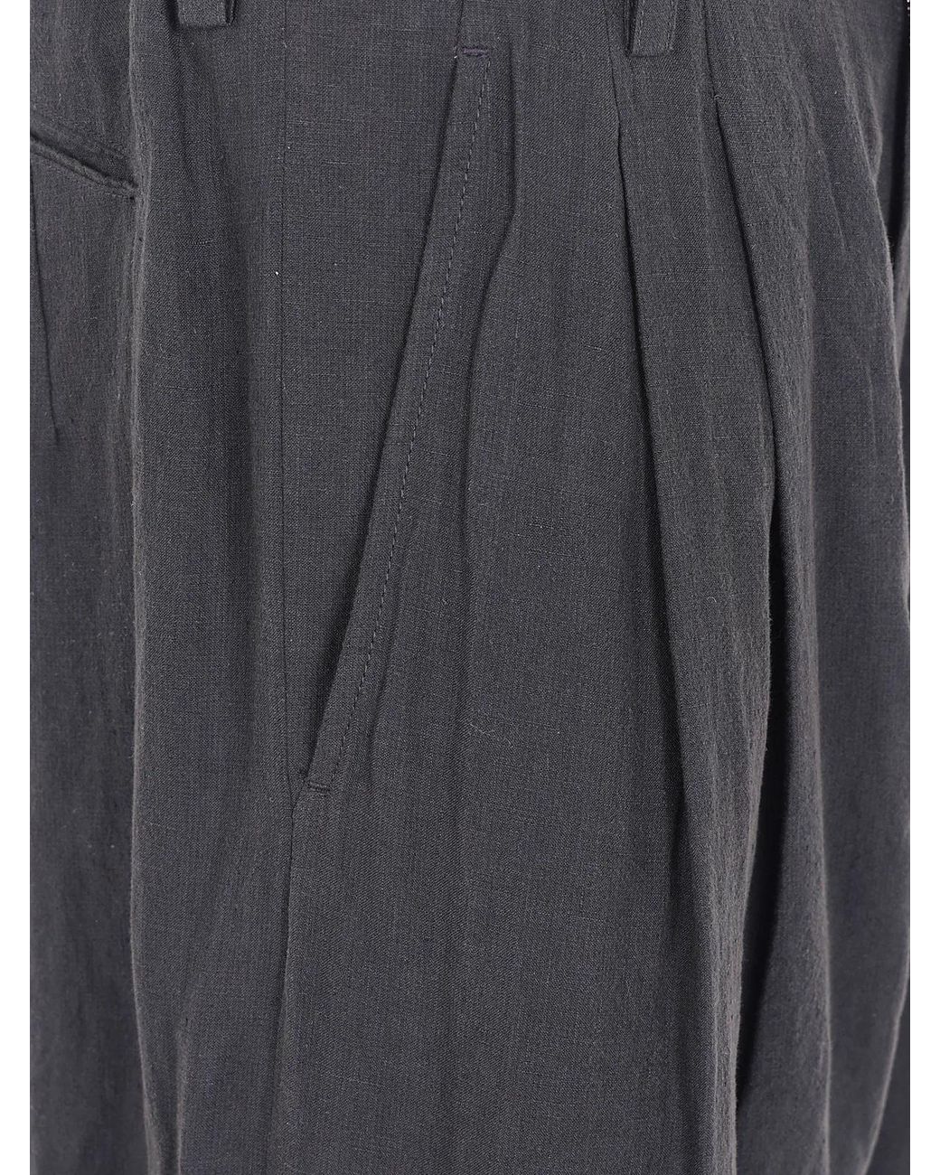 Ziggy Chen Blue Pleated Tapered Trouser for men