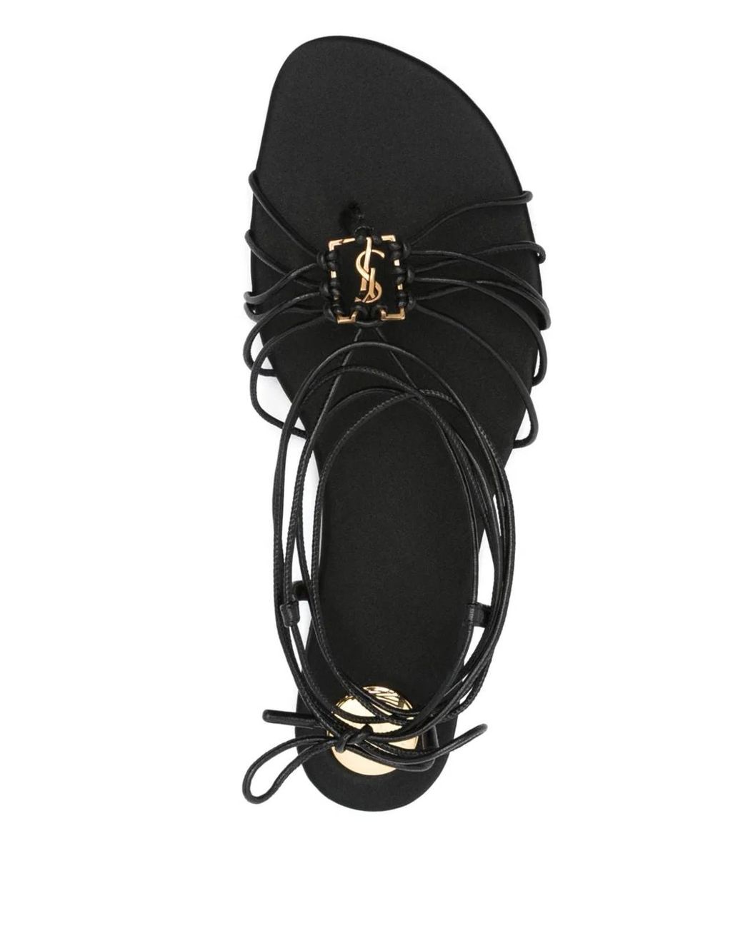 Saint Laurent Black Leather Flat Shoes