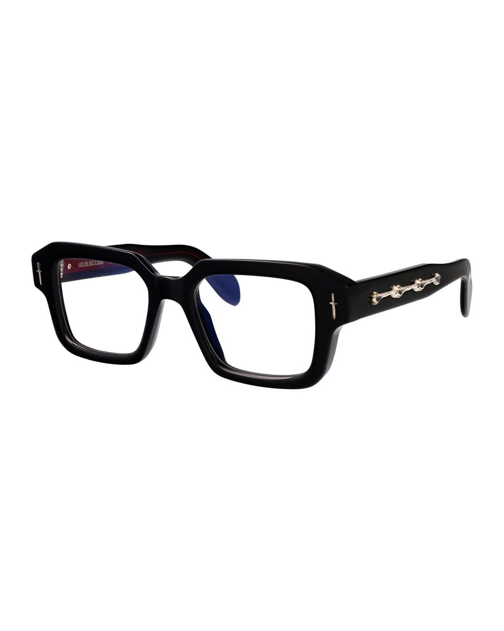 Cutler & Gross Black W/ Bones Link Acetate Glasses