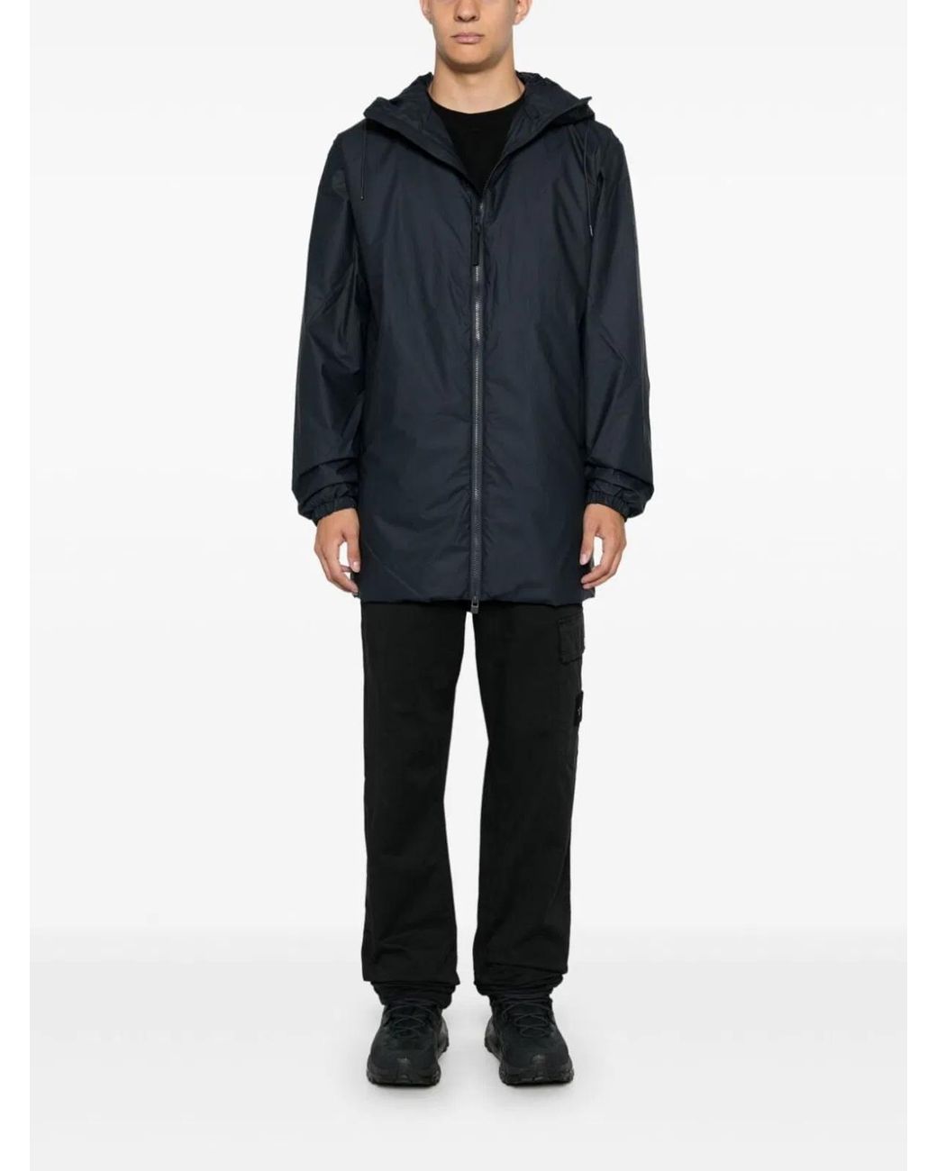 Rains Blue Lohja Long Jacket Rain-Coat for men