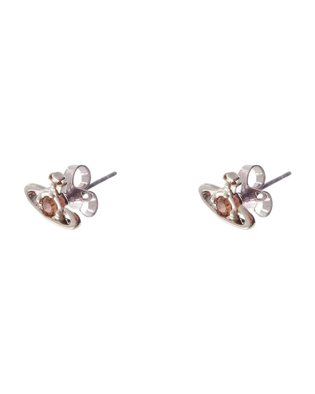Vivienne Westwood Metallic Nano Solitaire Earrings