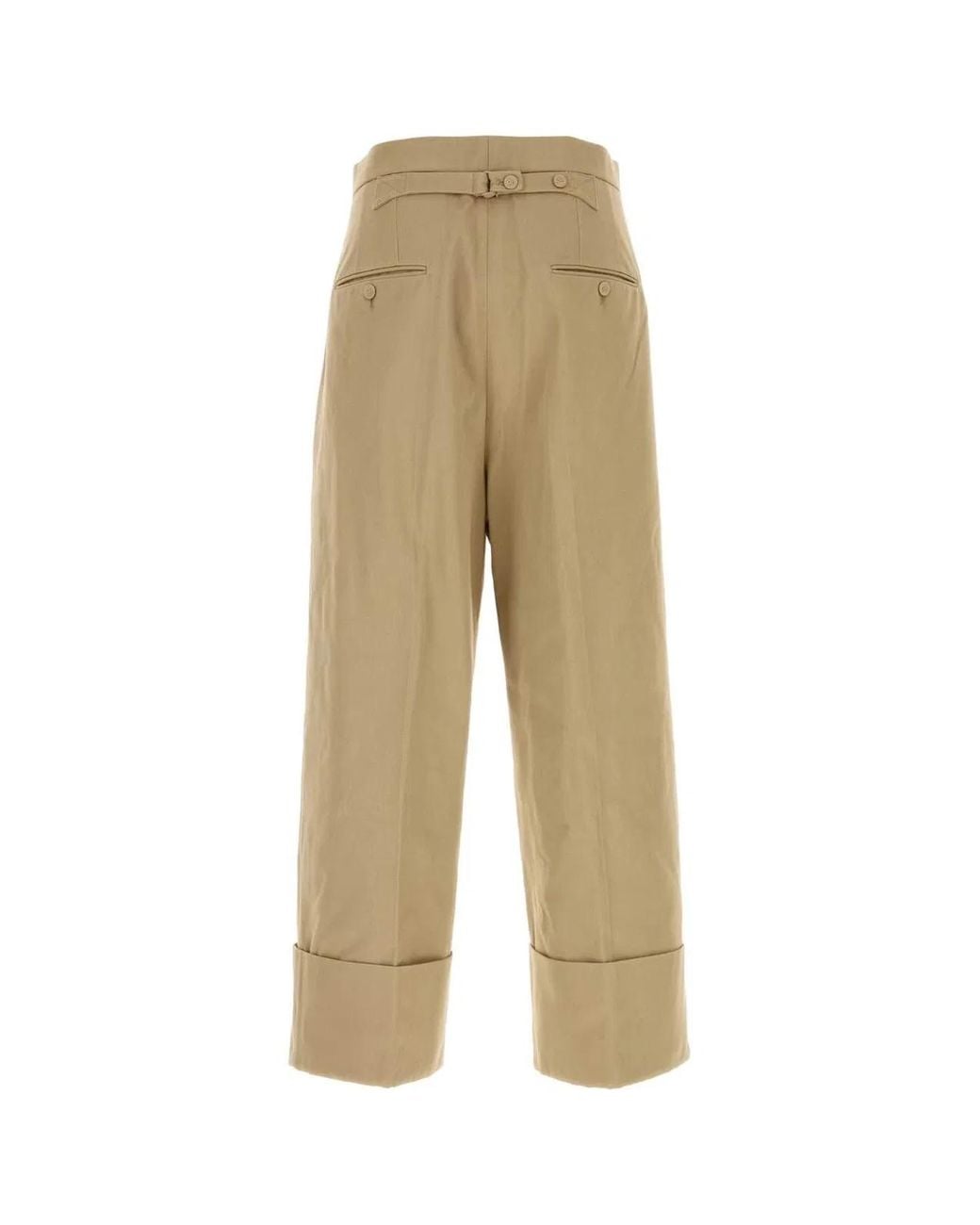 Thom Browne Natural Beige Cotton Wide-leg Pant for men