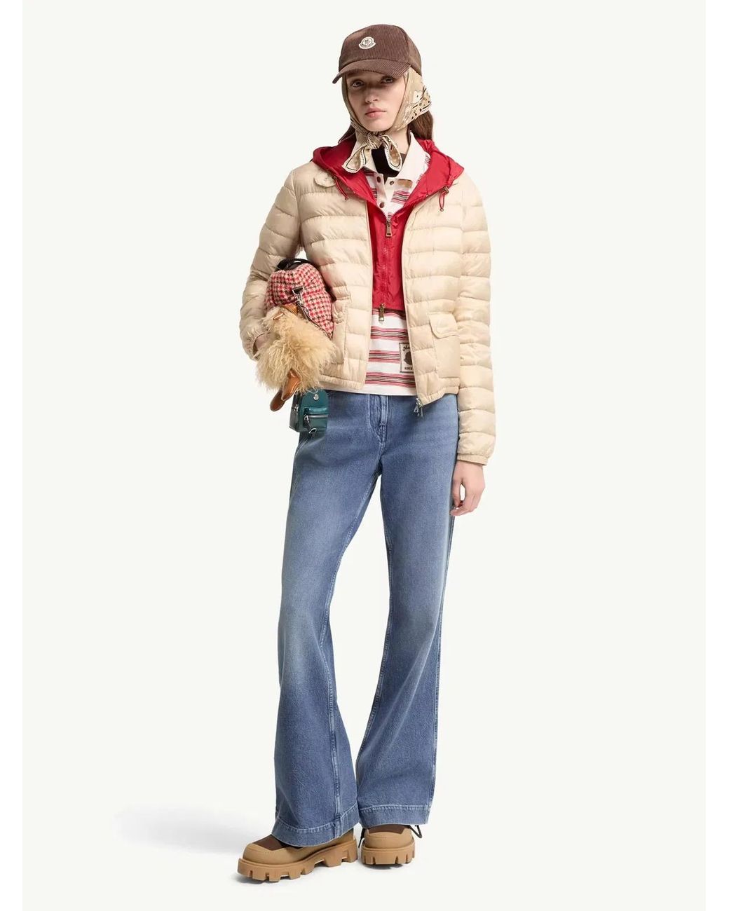 Moncler Natural Lans Packable Short Down Jacket