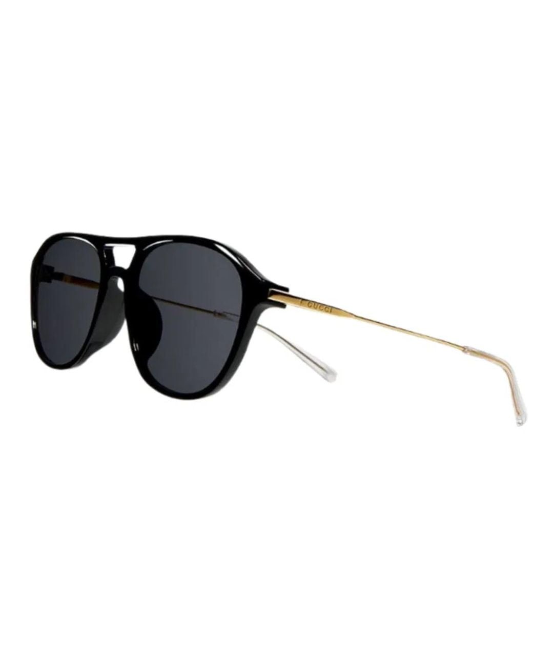 Gucci Black Rectangular Frame Polarized Sunglasses
