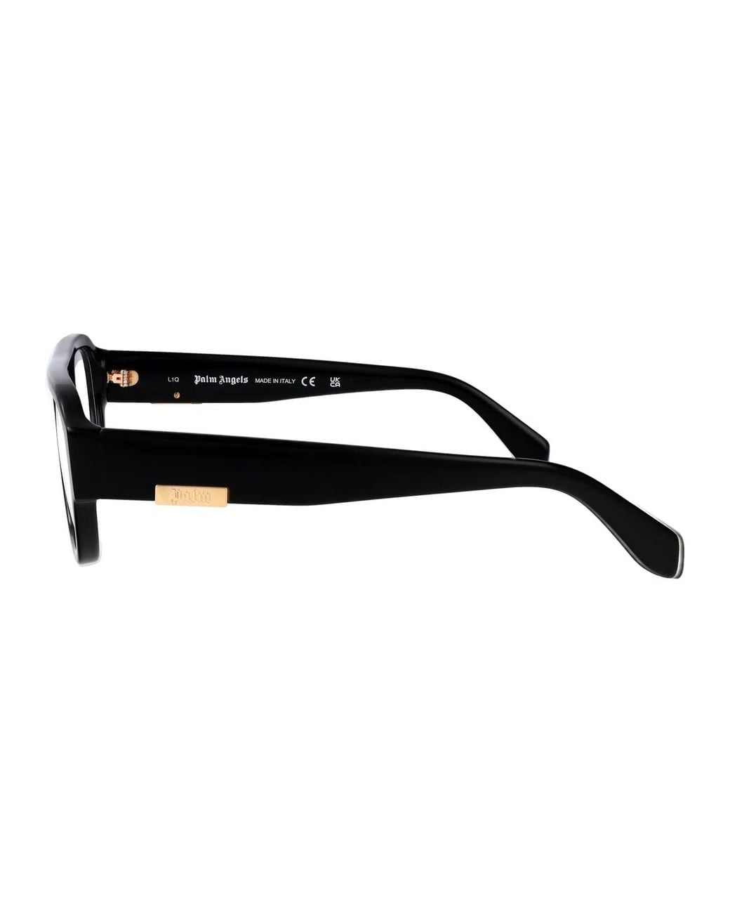 Palm Angels Black Shiny Acetate Glasses