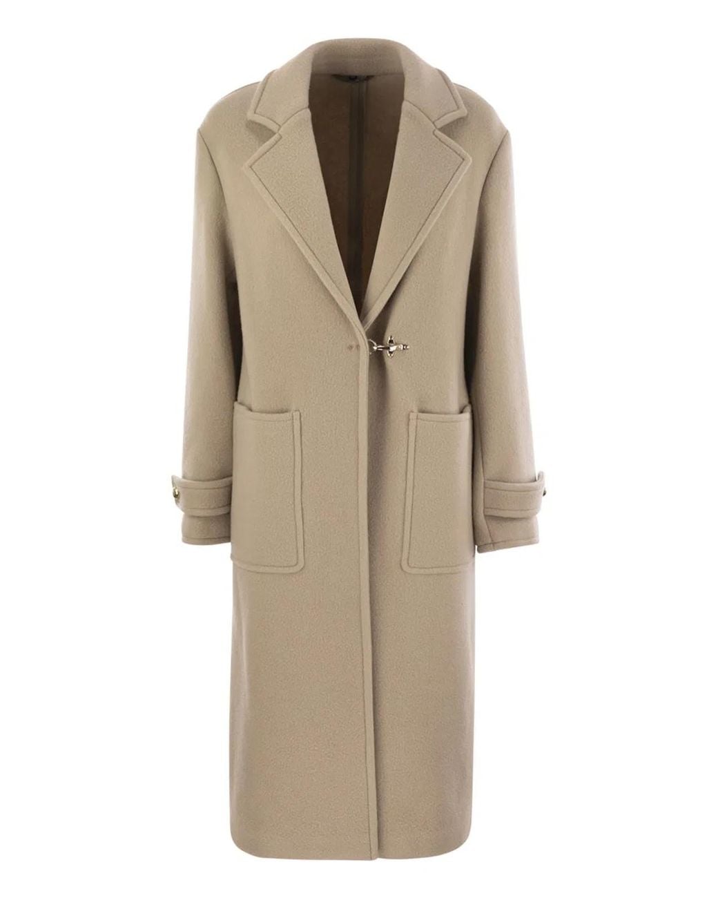 Fay Natural Wool And Cashmere Coat