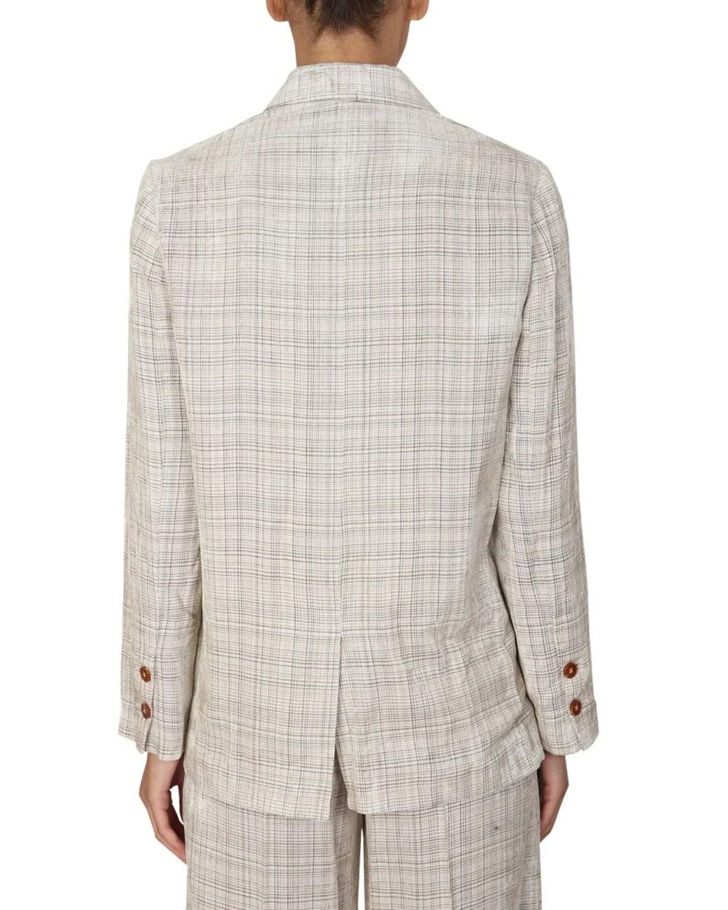 Alysi White Double-Breasted Blazer