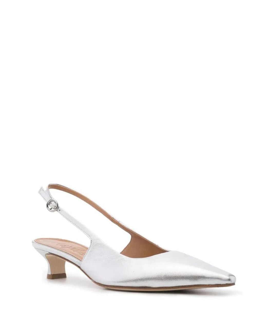 Aeyde White Catrina Laminated Nappa Leather