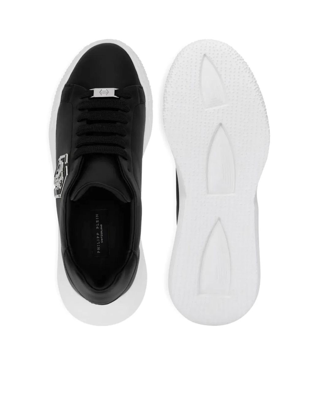 Philipp Plein Black Godzilla Hexagon Logo Chunky Sneakers for men