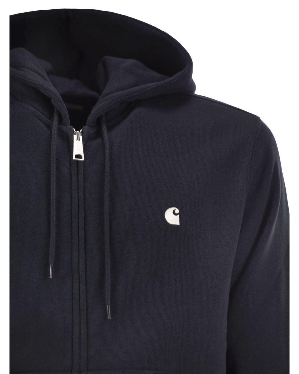Carhartt Blue Zip-Up Hooded Sweatshirt