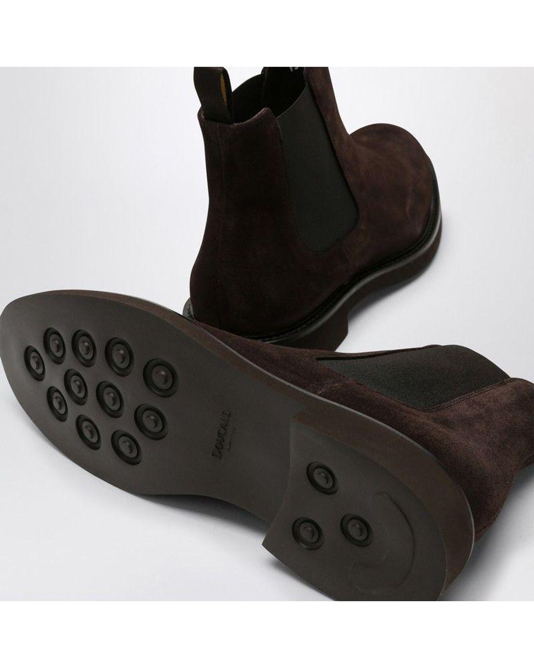 Doucal's Black Suede Ankle Boots for men