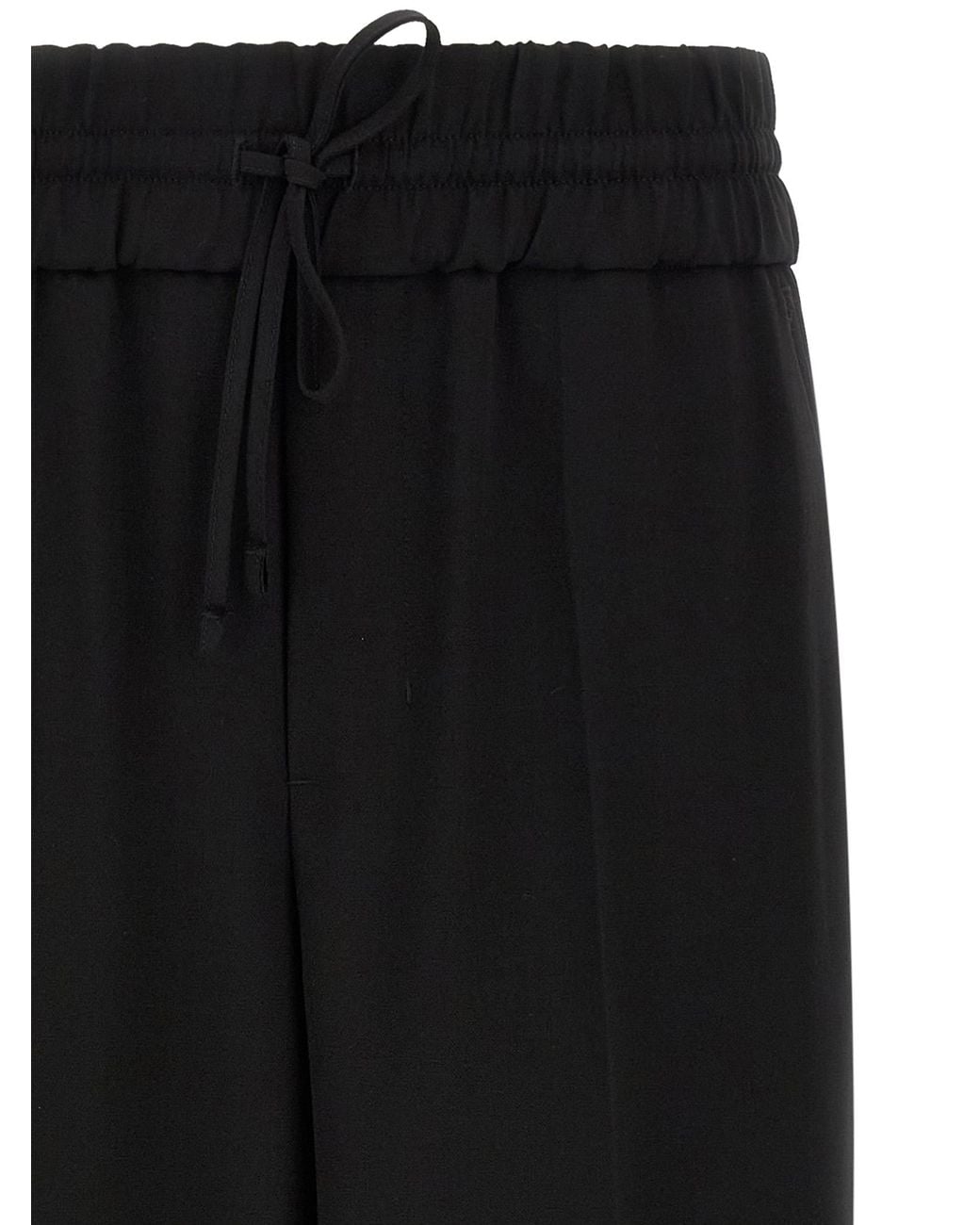 AMI Black Wool Serge Pants for men