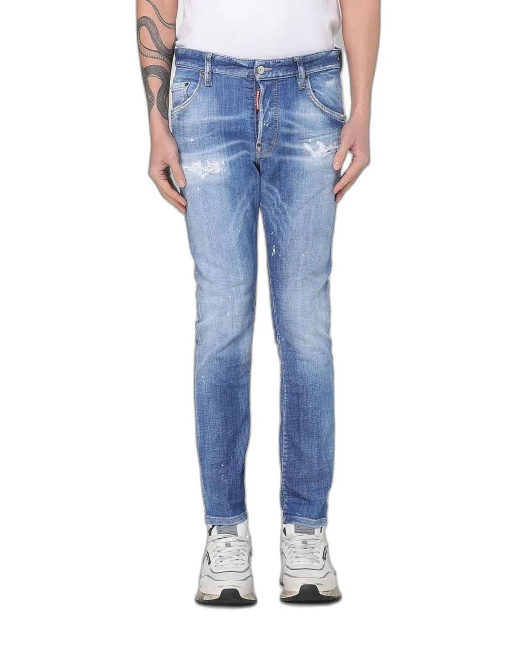 DSquared² Blue Pants 5 Pockets for men