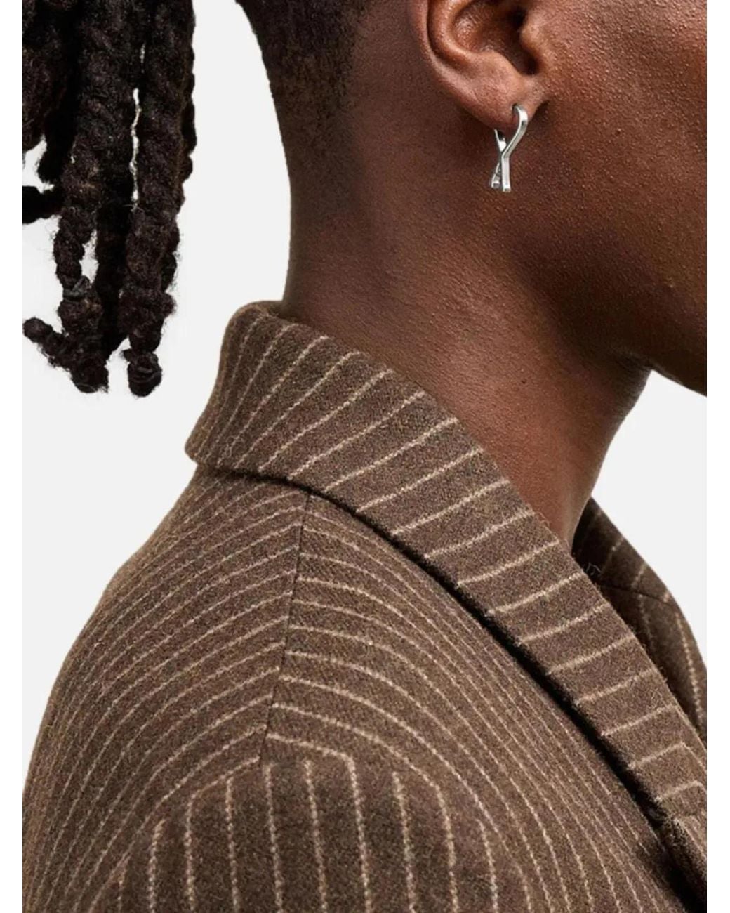 AMI White Ami De Coeur Small Hoop Earrings