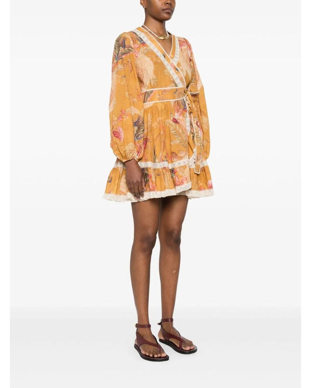 Zimmermann Yellow Ascension Cotton Mini Dress