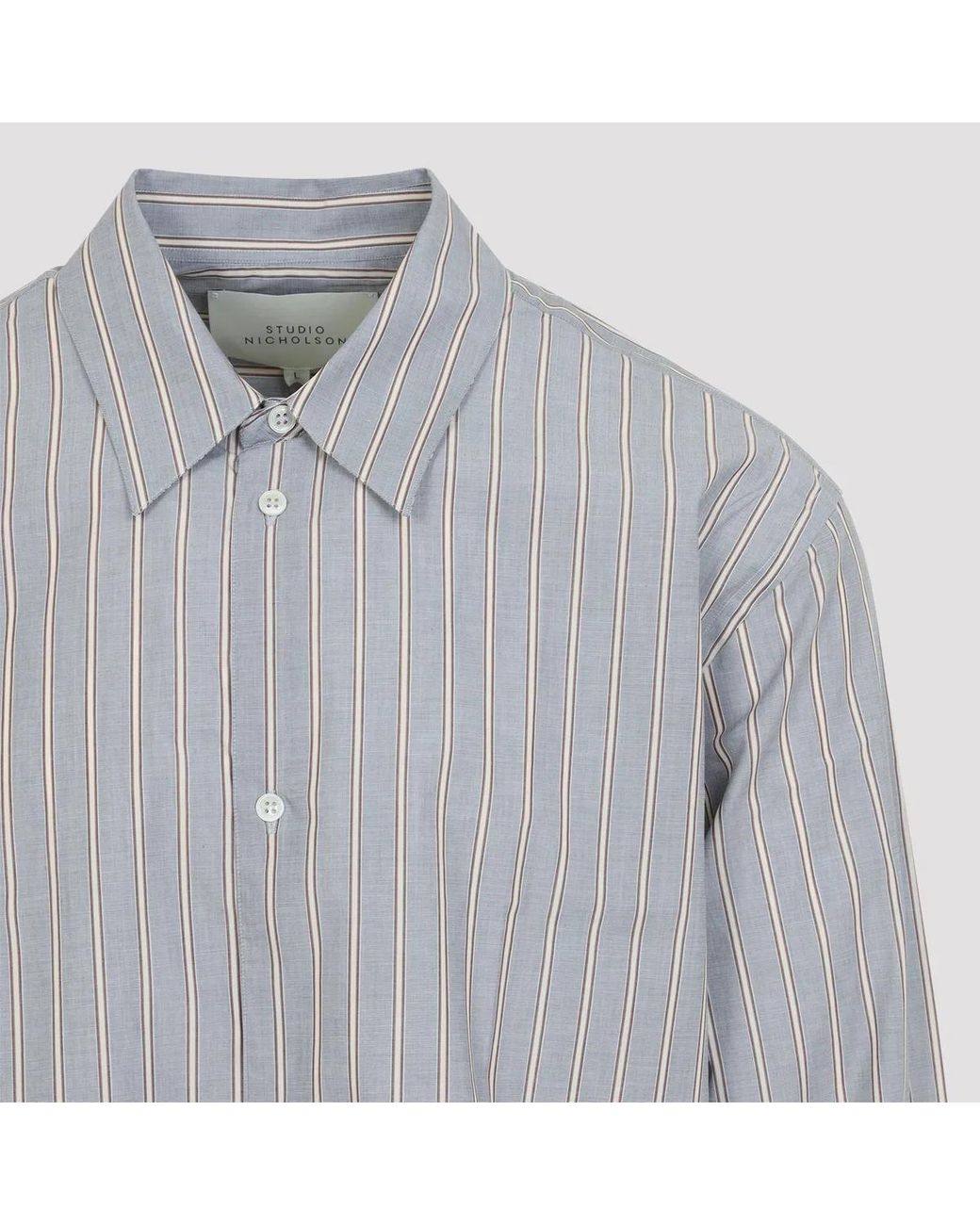 Studio Nicholson Gray View Boxy Oversized Shirt for men