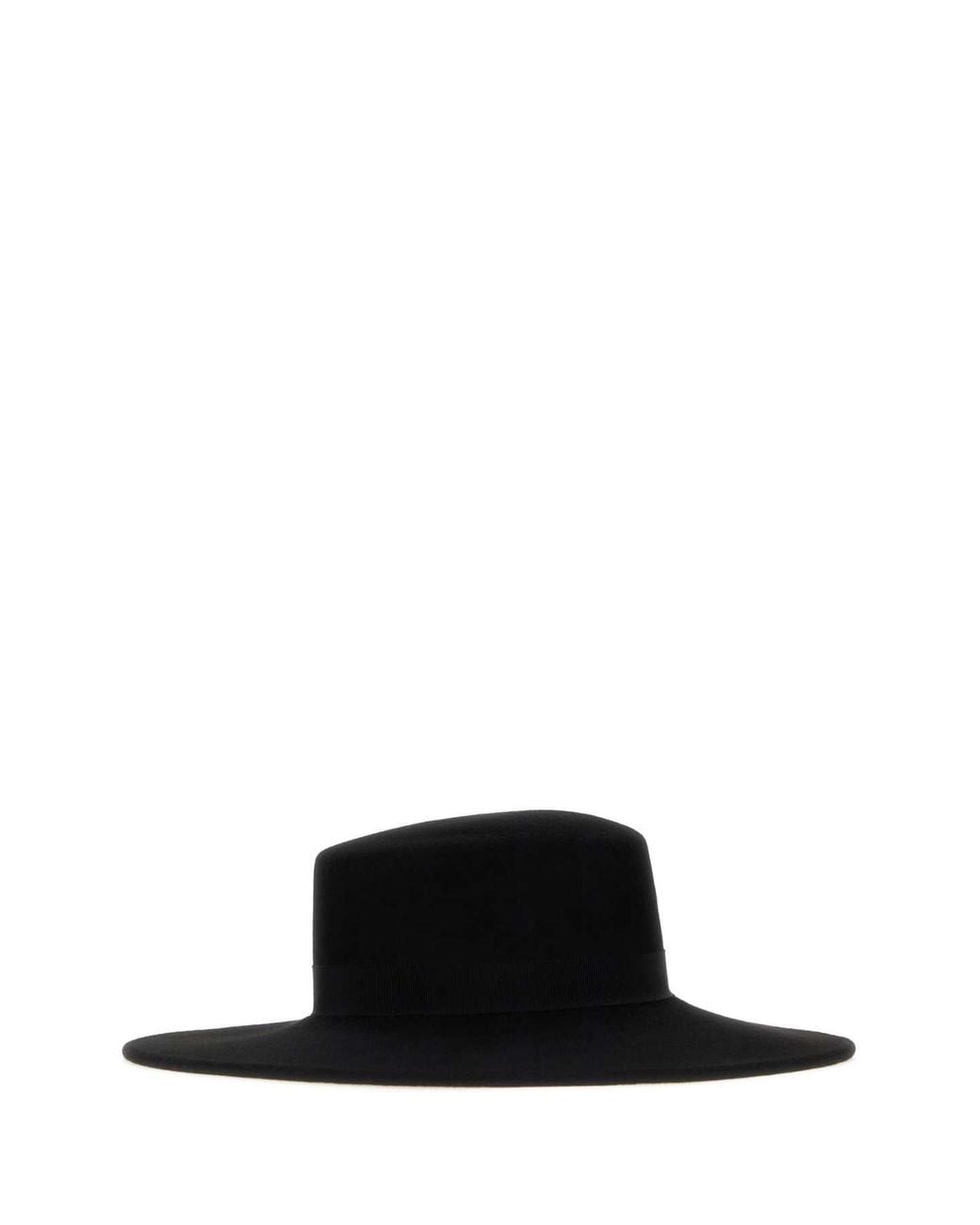 Alanui Black Flannel Hat For