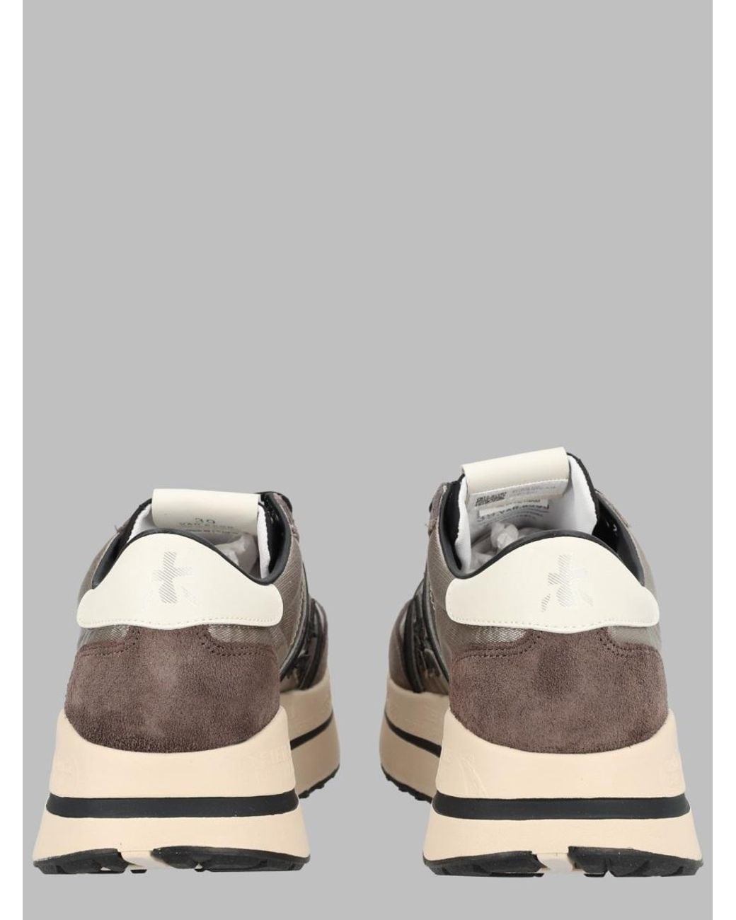 Premiata Black Suede Smooth Leather Sneakers
