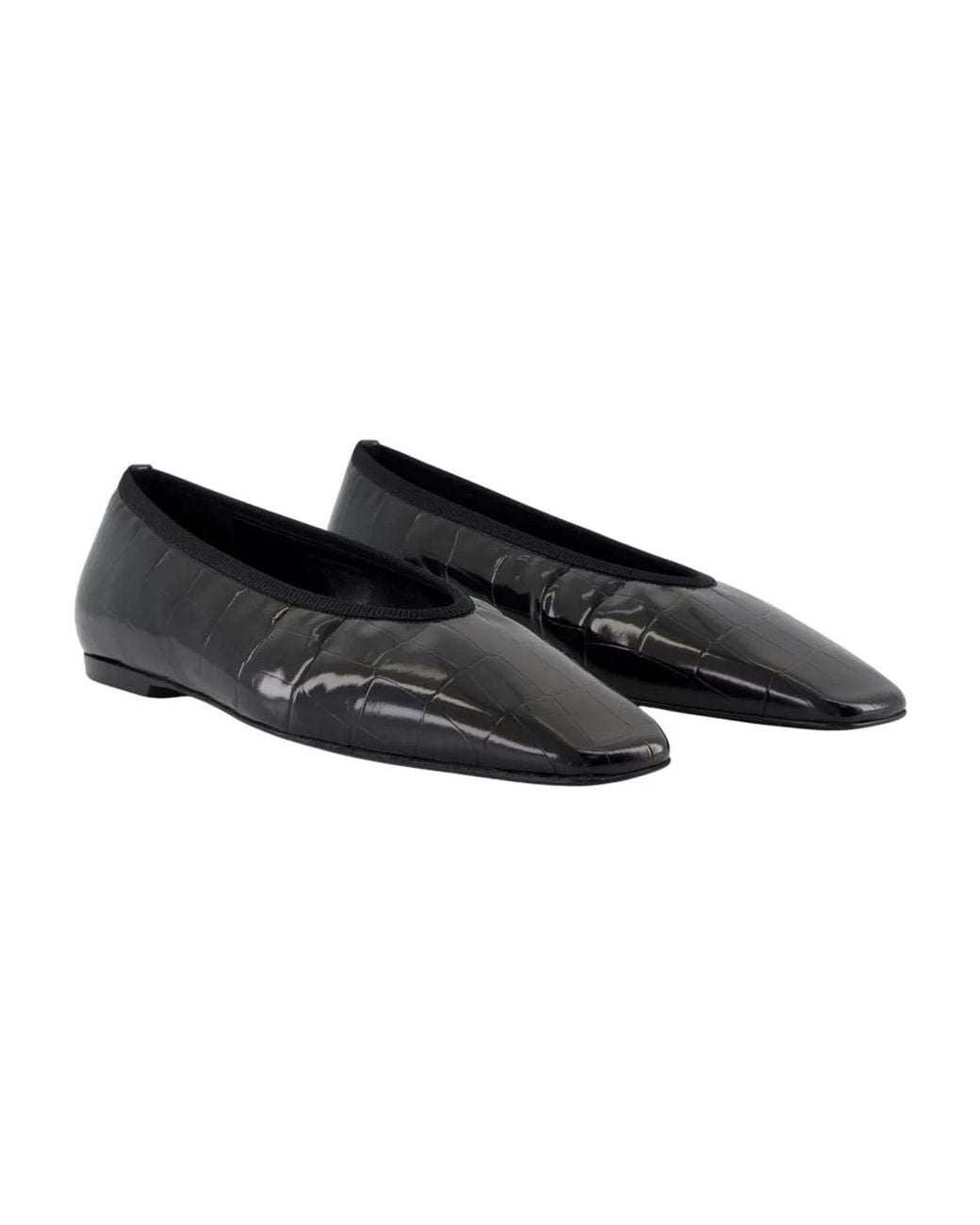 Totême Black Minimalist Ballerinas