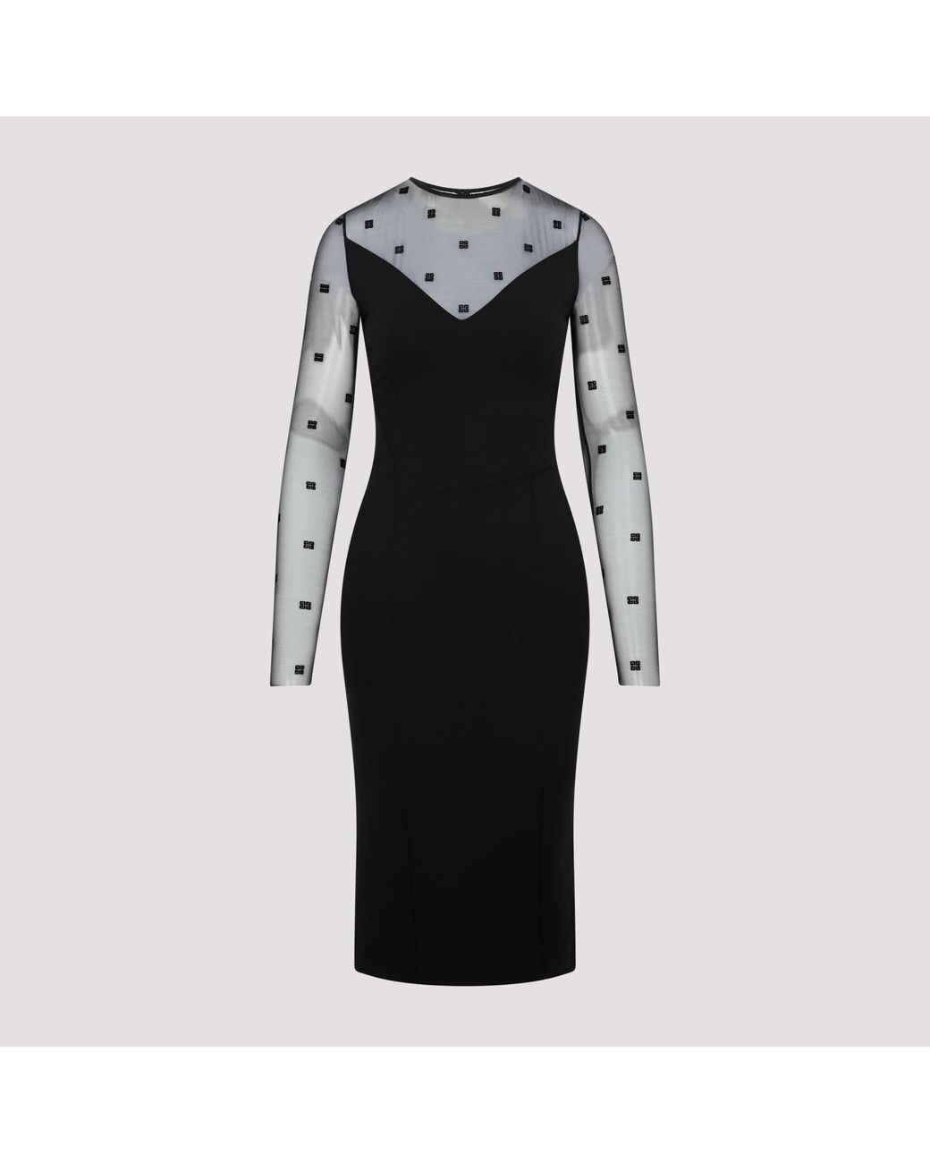 Givenchy Black Chic Mini Dress With Iconic 4G Pattern