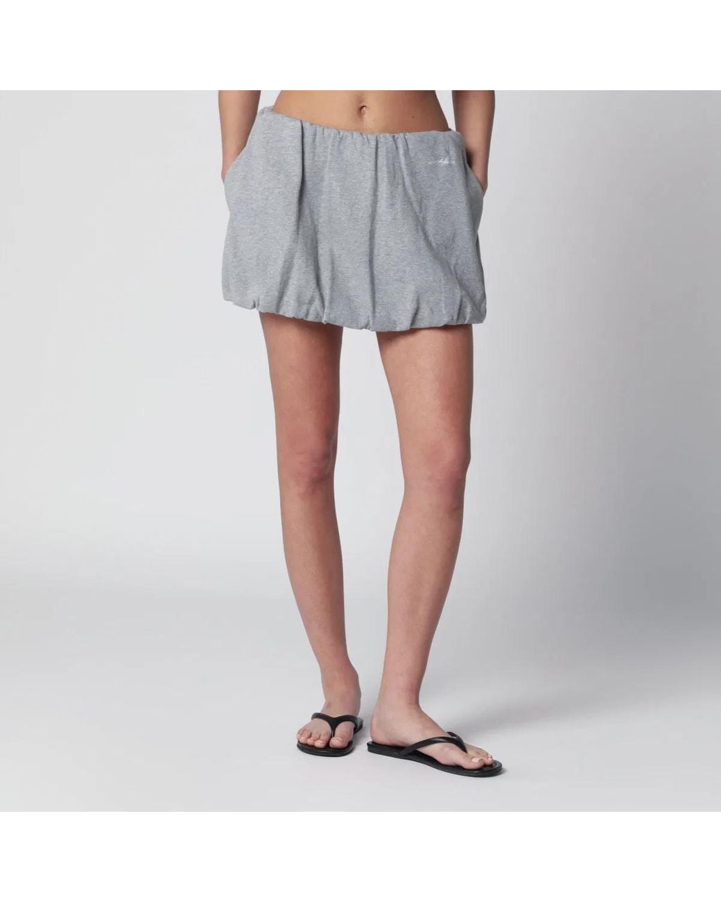 DUNST Blue Mélange Voluminous Mini Skirt