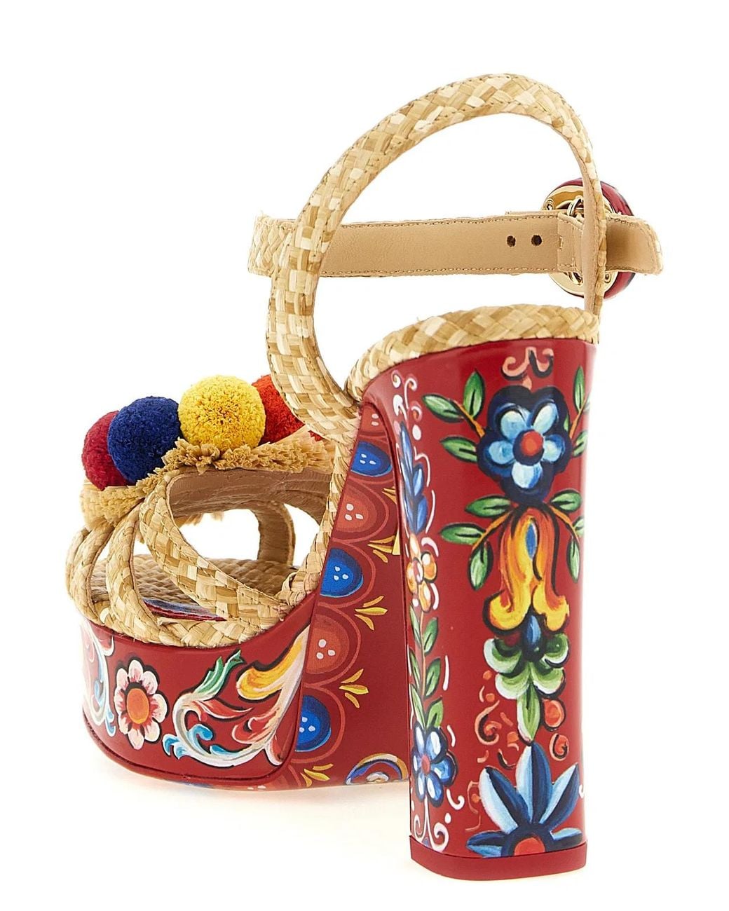 Dolce & Gabbana Metallic Viscose Stiletto Heel Sandals
