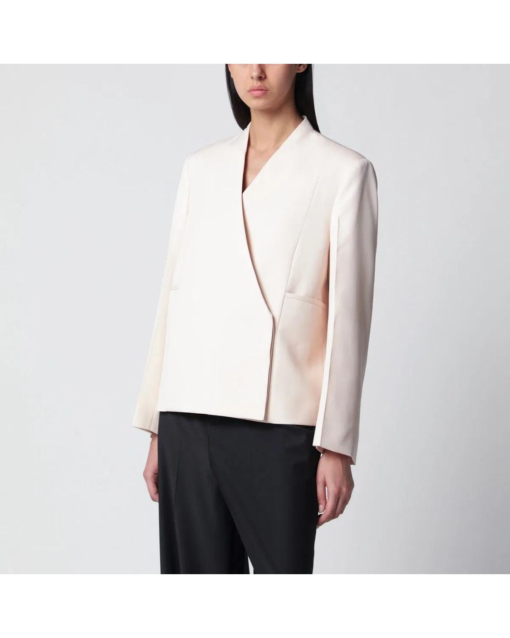Jil Sander White Wool Blazer