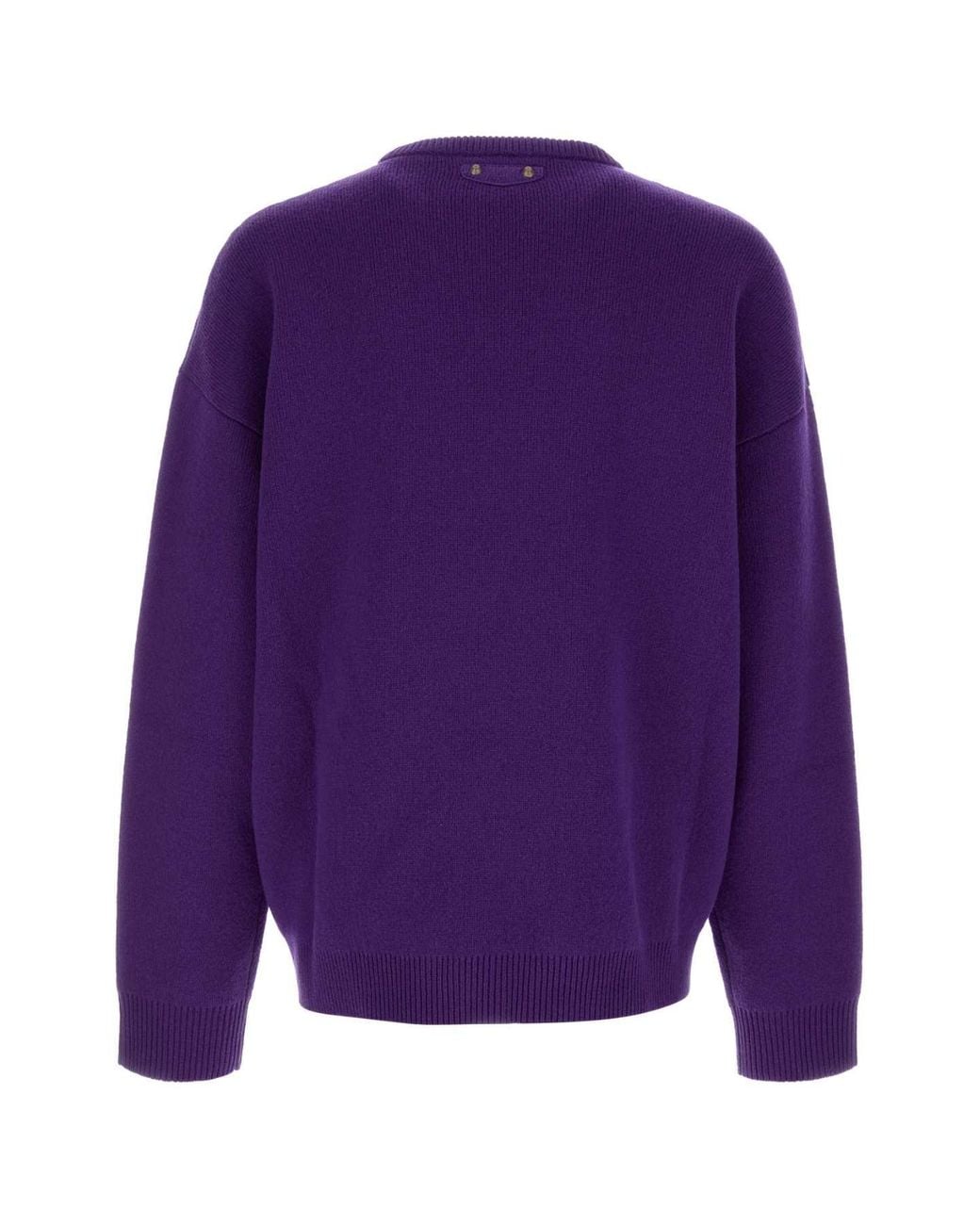 Balenciaga Purple Wool Blend Oversize Sweater for men