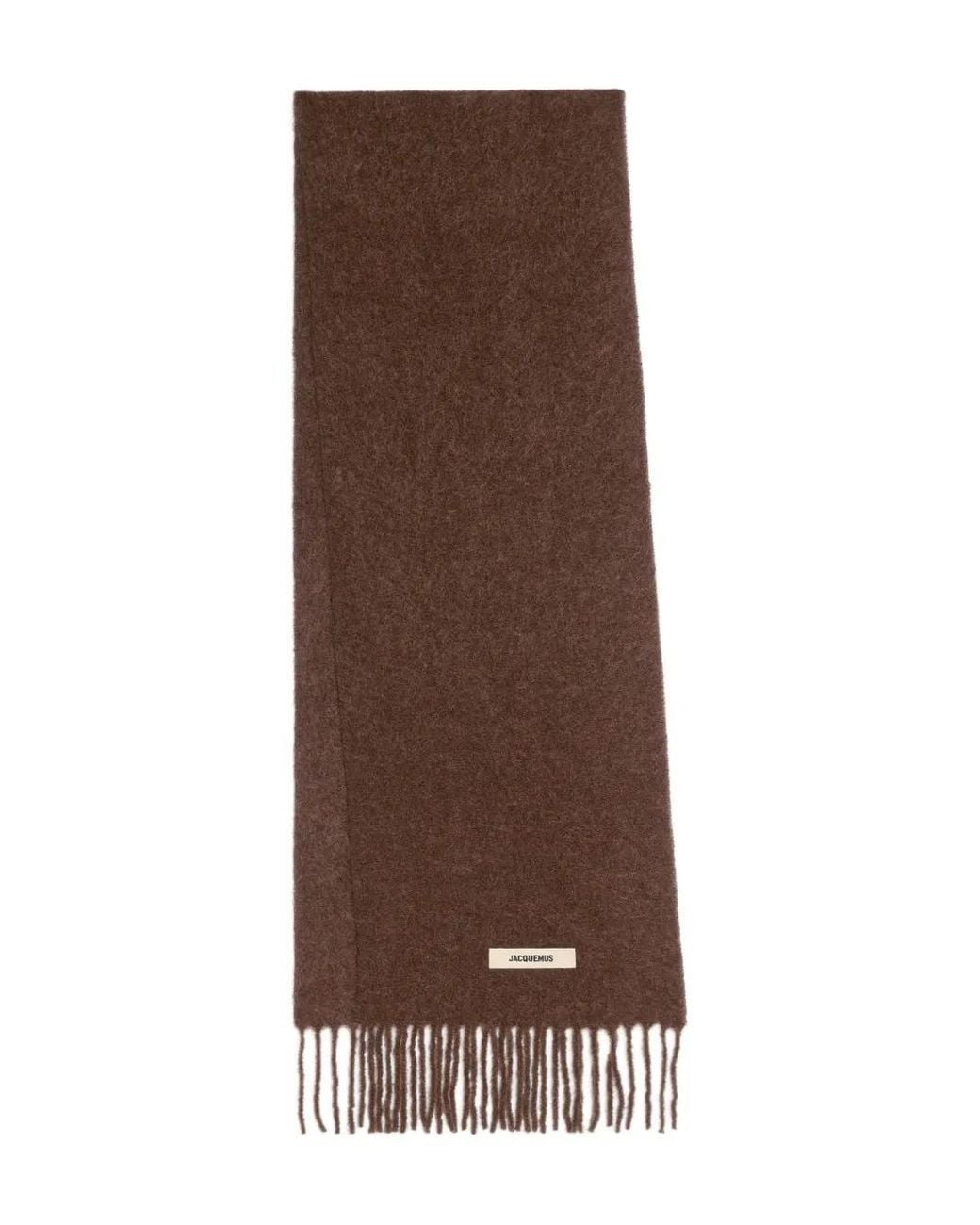 Jacquemus Brown Fringed Scarf
