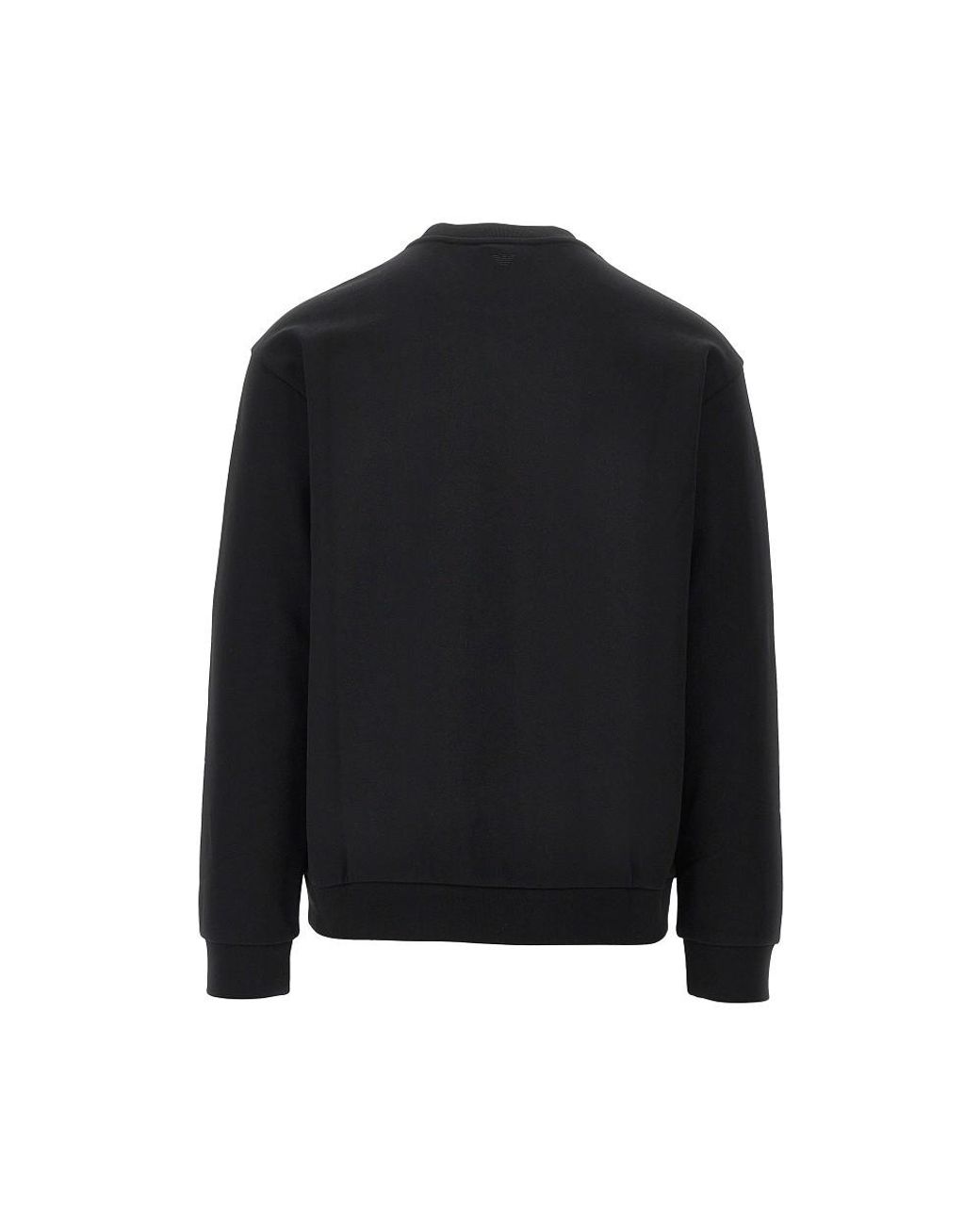 Emporio Armani Blue Logo Print Crewneck Sweatshirt for men
