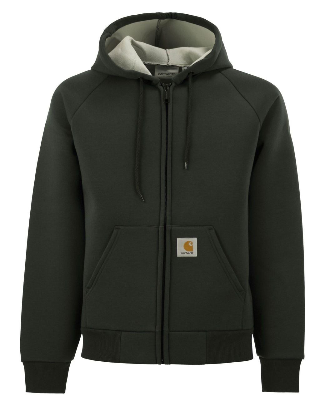 Carhartt Green Zip-Up Hooded Sweatshirt
