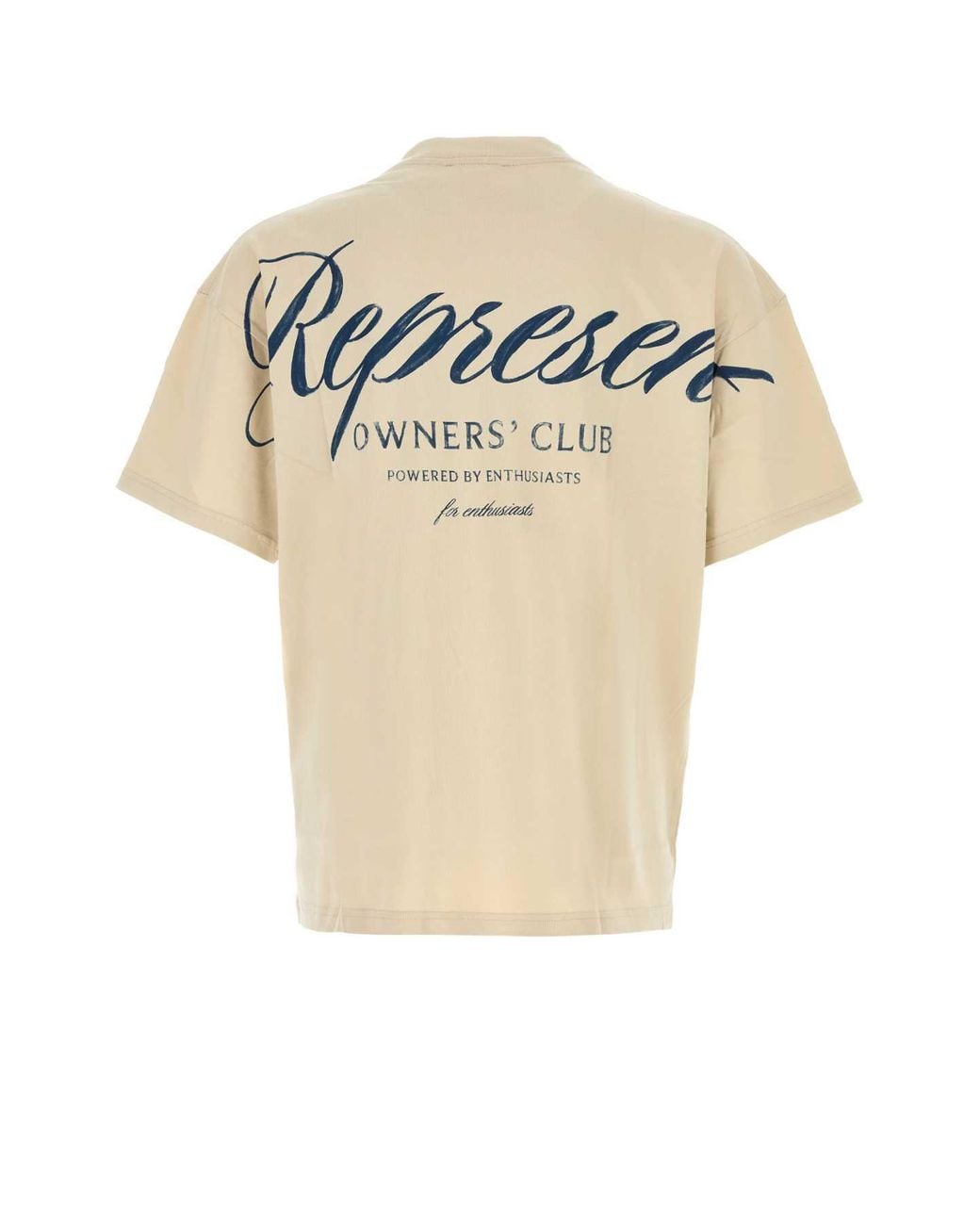 Represent White Owners Club Sand Cotton T-Shirt for men