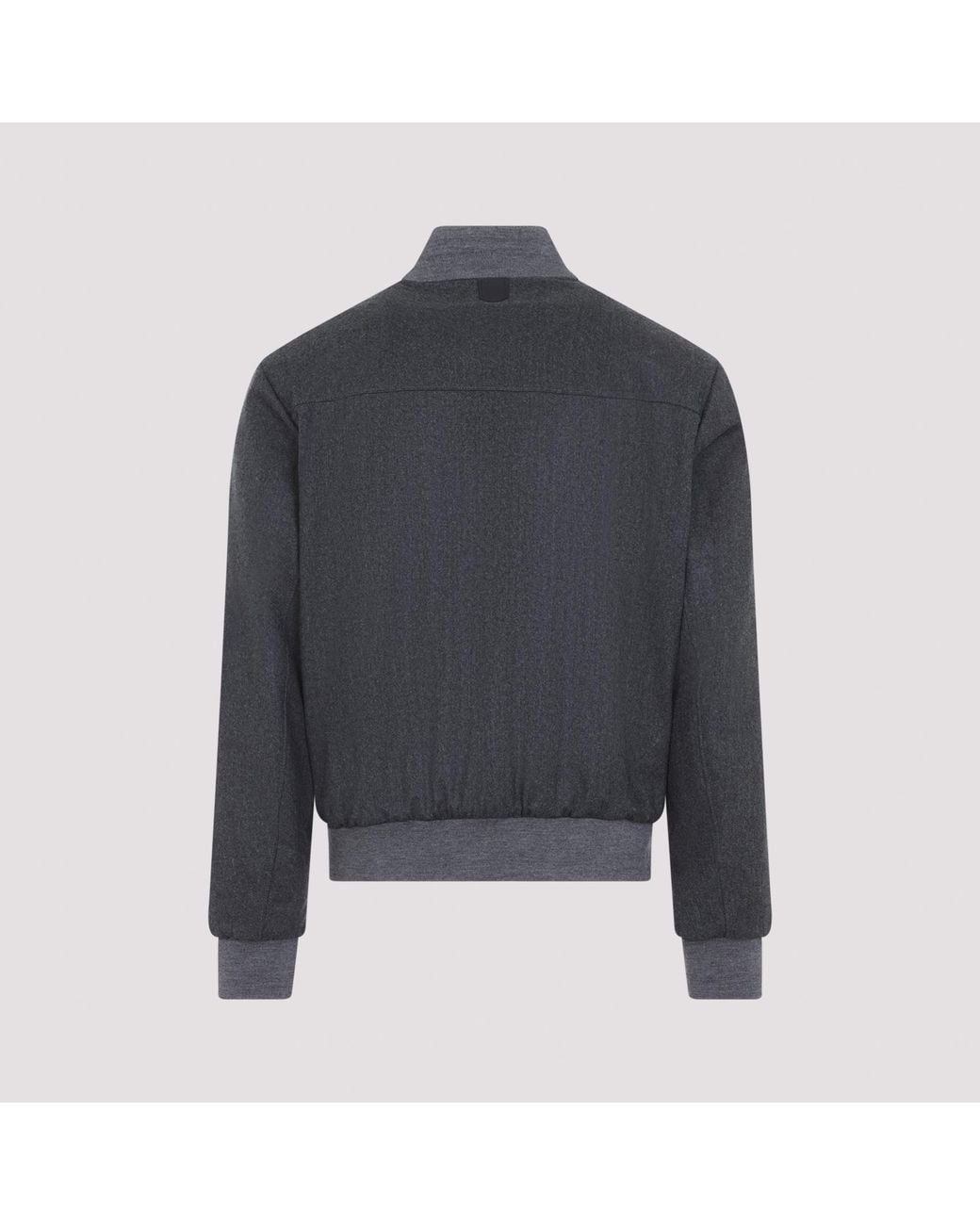 Canali Gray Bomber Jacket for men