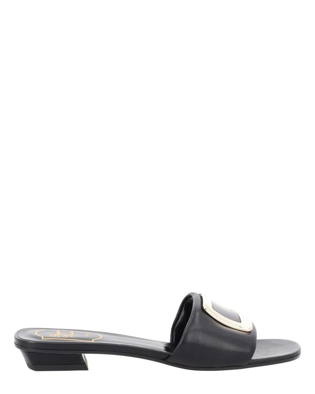 Roger Vivier White Sandalo Mule "Belle"