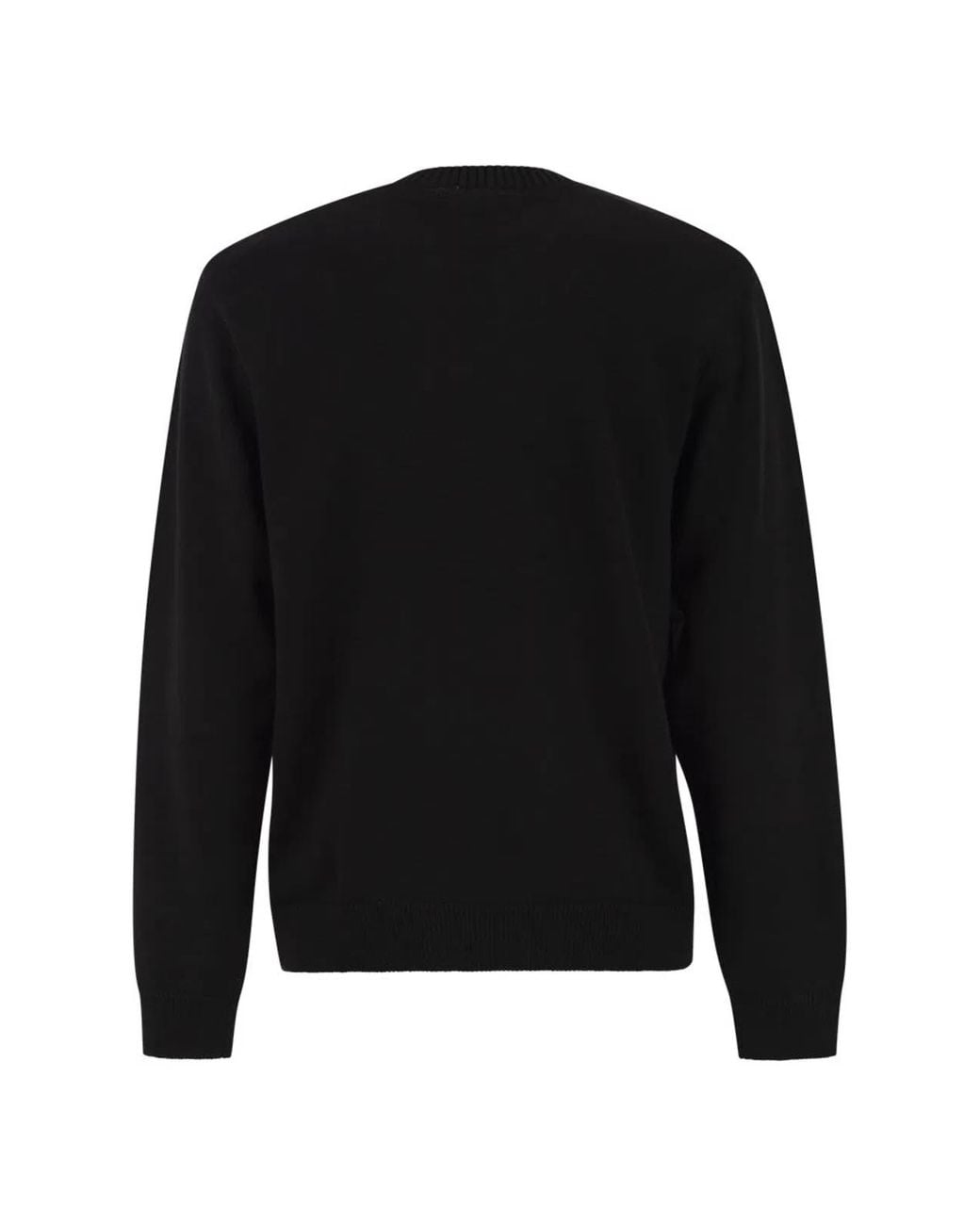 Carhartt Black Cotton Crew Neck Jumper With Jacquard Logo