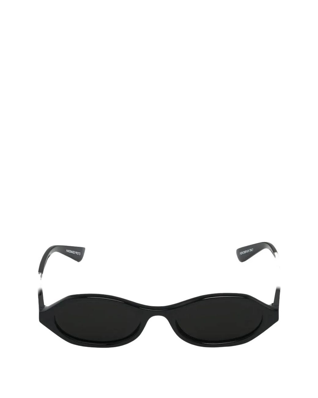 McQueen Black Geometric Frame Sunglasses