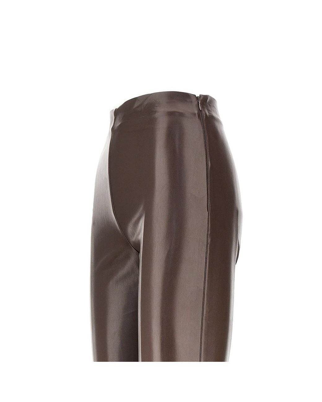 ANDAMANE Brown New Holla Vegan Leather Leggings
