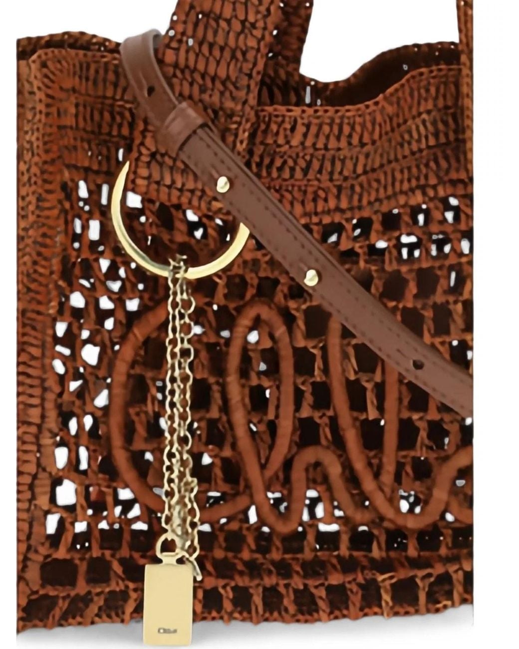 Chloé Brown Summer Banana Tote