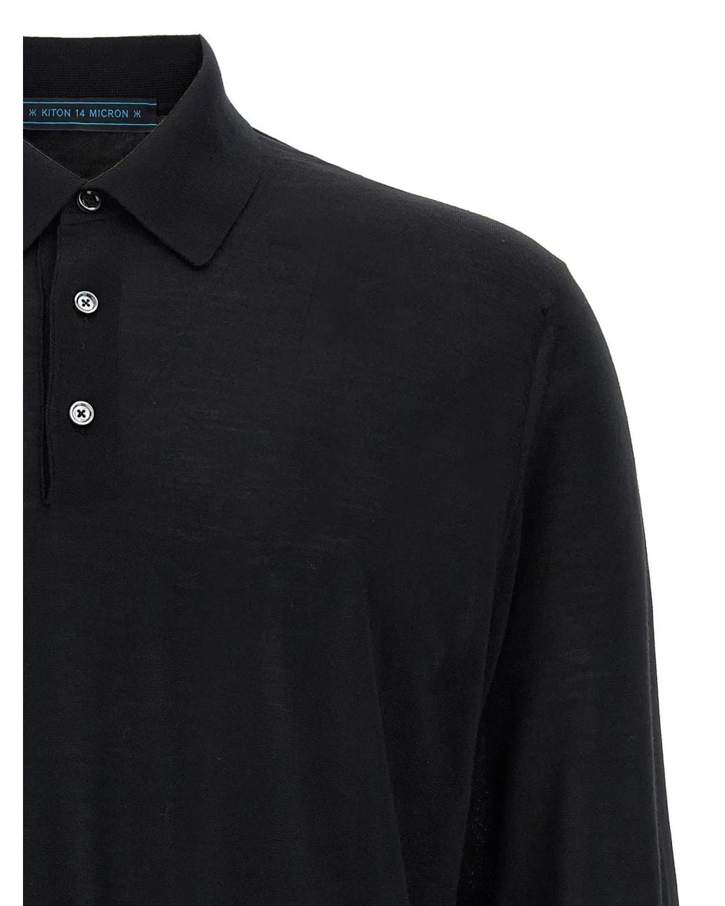 Kiton Black 'Ciro' Polo Shirt for men