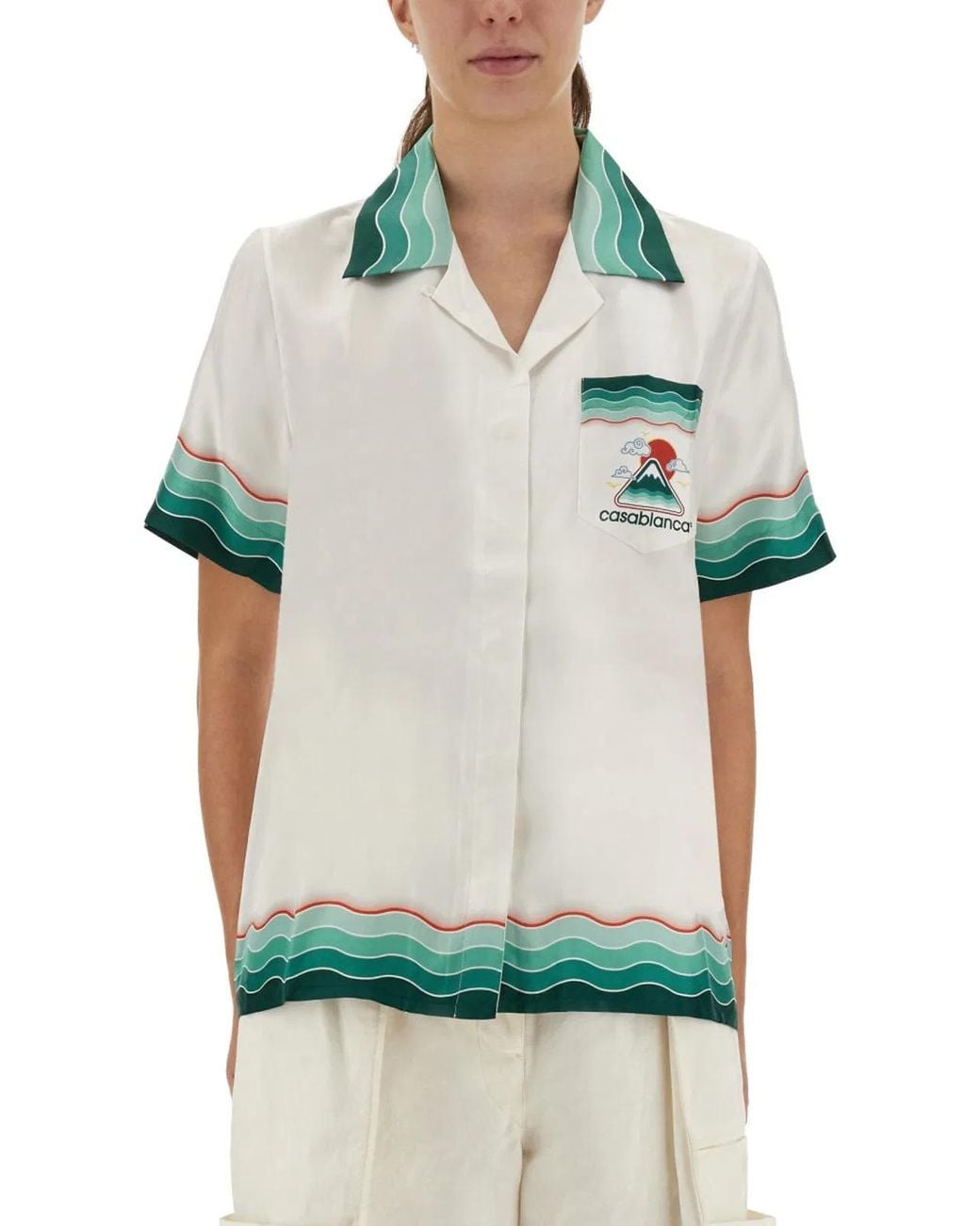 Casablanca Green "Montagne Ondulée" Shirt