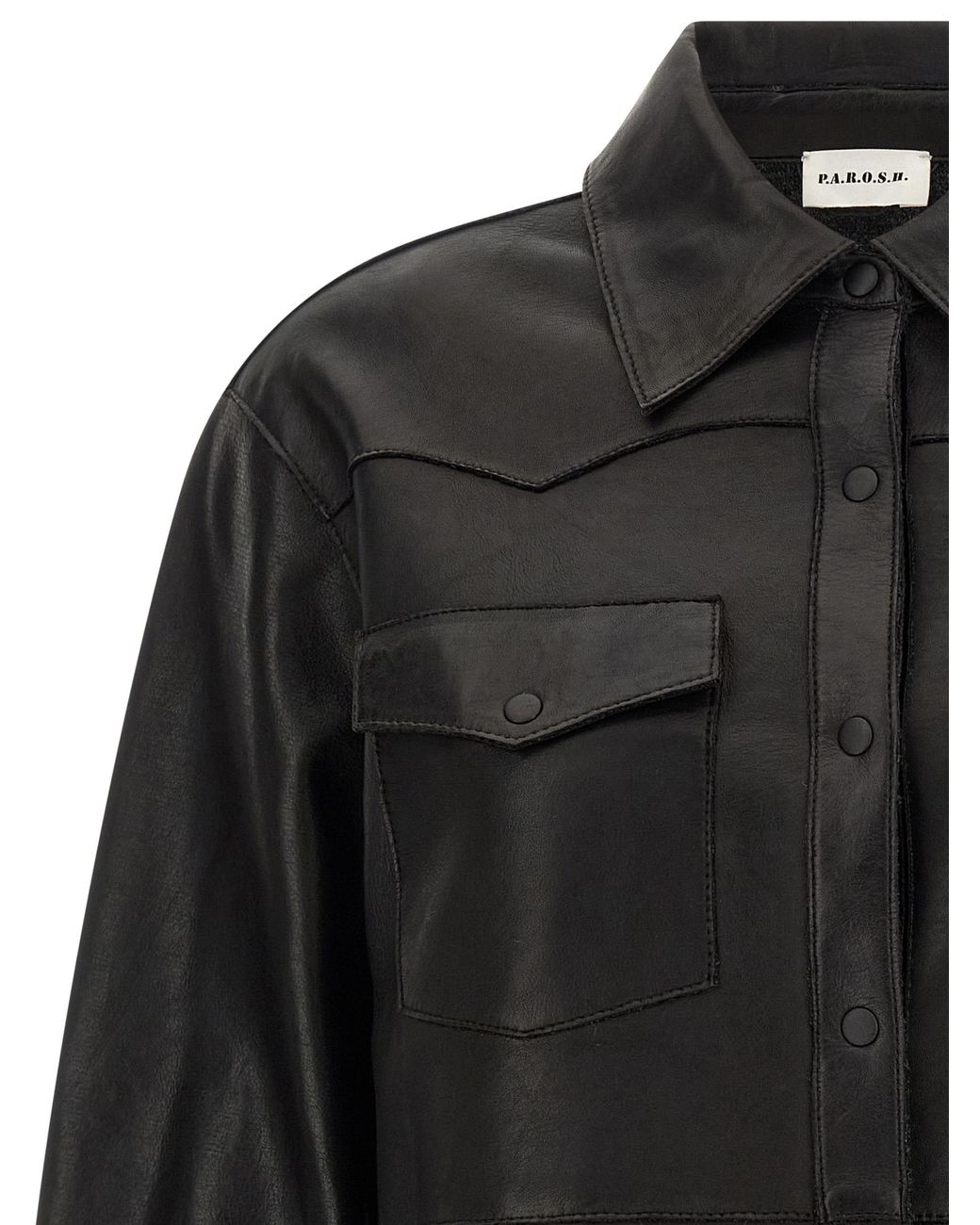 P.A.R.O.S.H. Black P.A.R.O.S.H. Leather Shirt