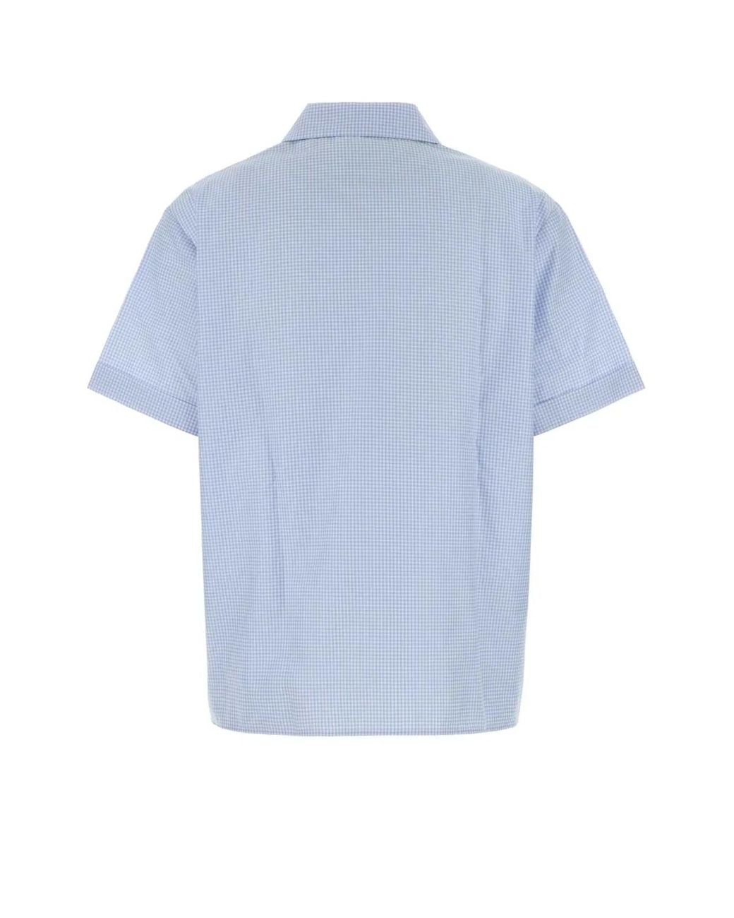 Miu Miu Blue Sky Check Cotton Shirt