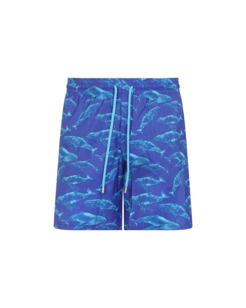 Vilebrequin Blue Recycled Polyamide Swim Shorts With Whale Print for men
