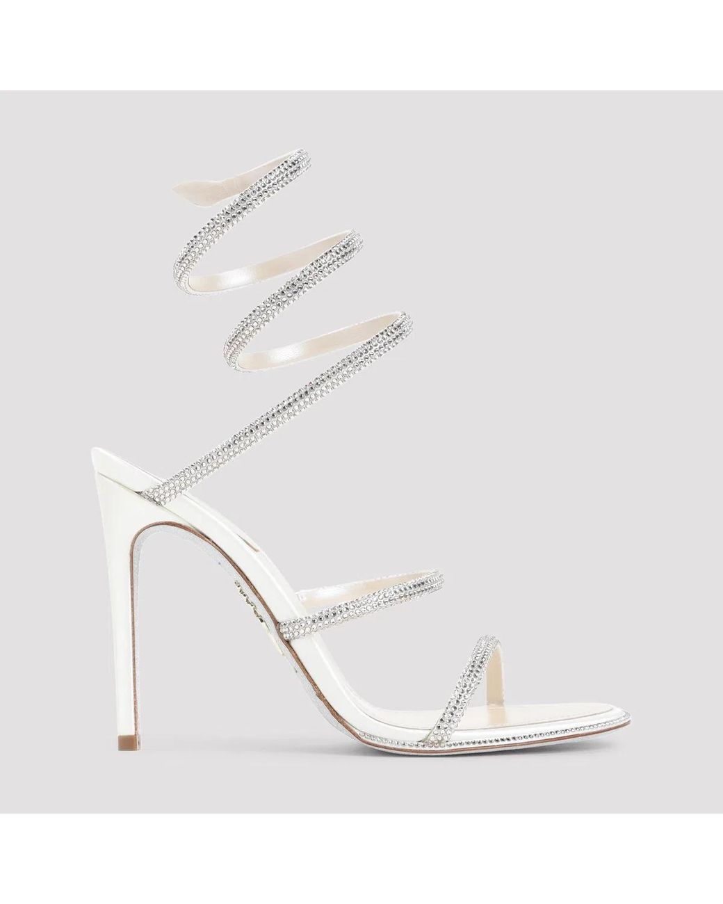 Rene Caovilla White High Heel Sandals