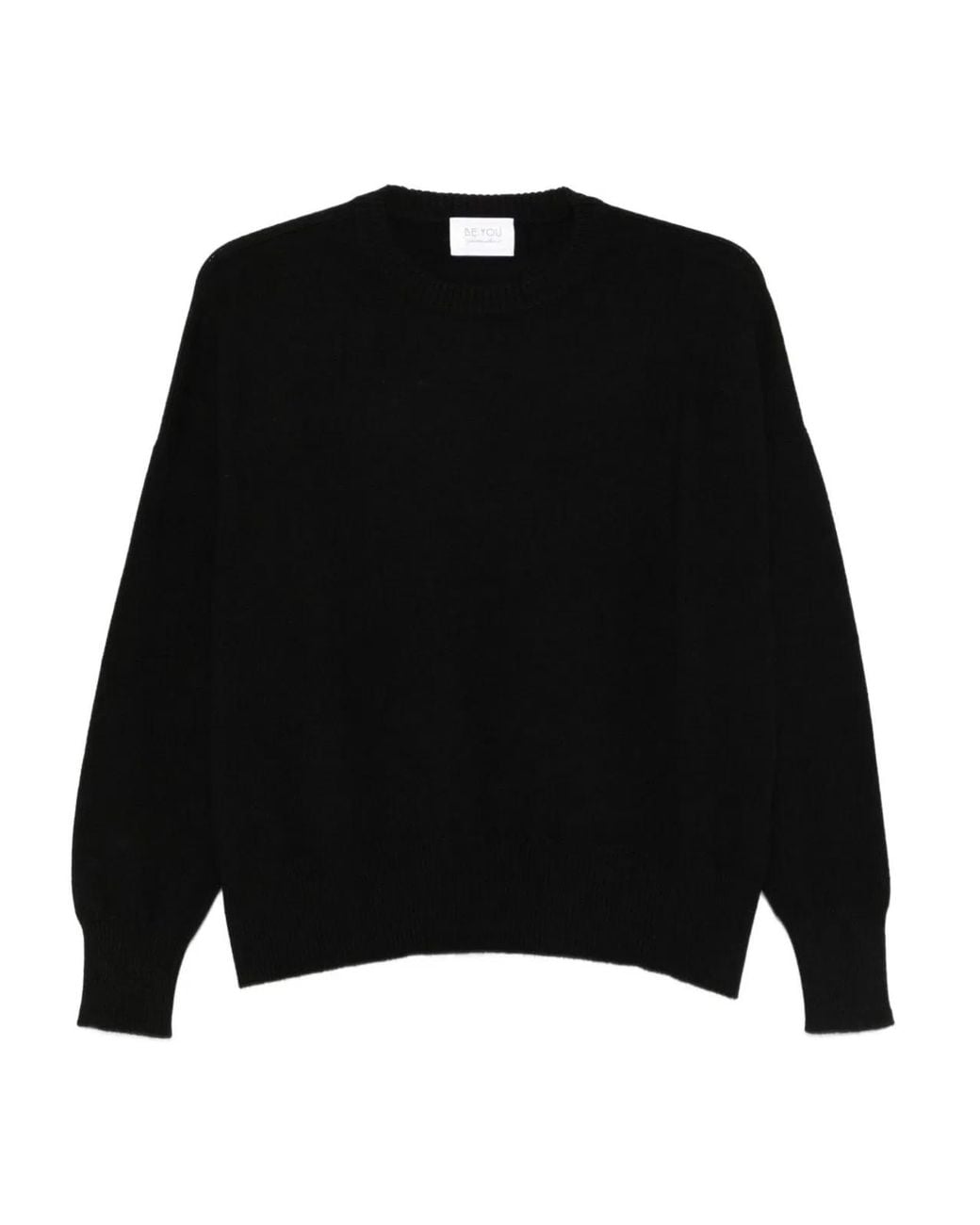 Be You Black Cashmere Crewneck Sweater